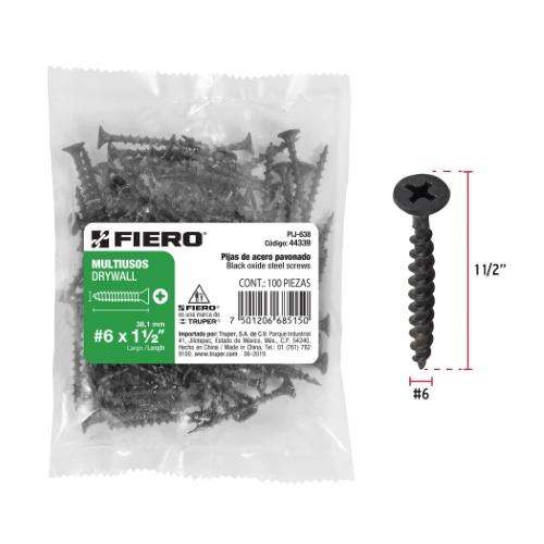 PIJA MULTIUSOS 6X11/2 CAJA C/100PZ FIERO