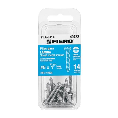 BLISTER CON 14 PIJAS PARA LAMINA #8 X 1" FIERO