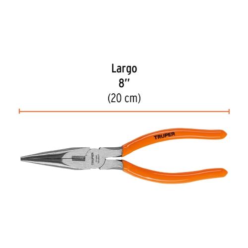 PINZA DE PUNTA Y CORTE 8" MANGO DE PVC TRUPER