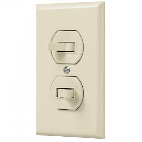 PLACA ABS C/INTERRUTOR DUPLEX PALANCA