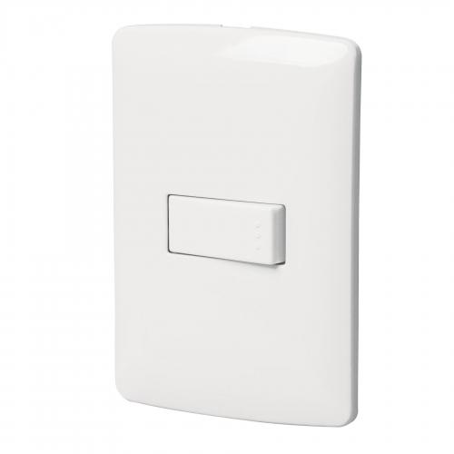 PLACA C/1 APAGADOR SENCILLO BLANCO ITALI