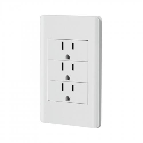 PLACA CON 3 CONTACTOS 1 MODULO BLANCA LISBOA VOLTECK