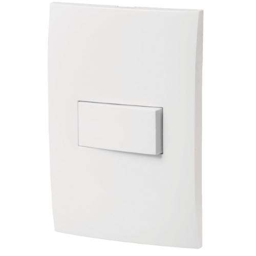 PLACA ARMADA CON INTERRUPTOR SENCILLO LINEA OSLO BLANCO