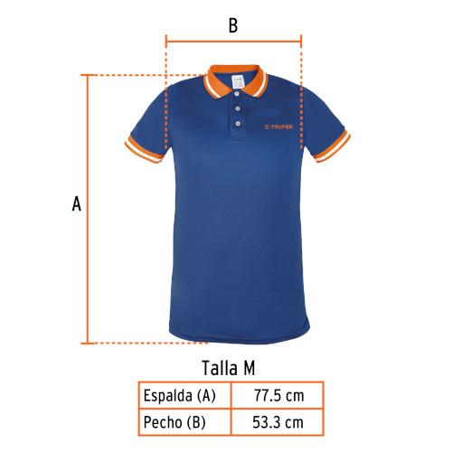 PLAYERA T/POLO MED DRY FIT AZUL P/HOMBRE