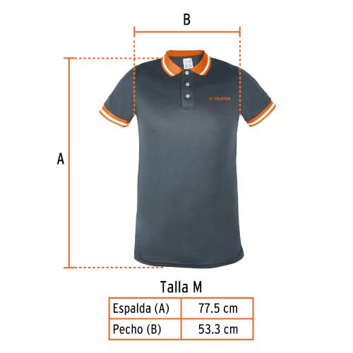 PLAYERA T/POLO MED DRY FIT GRIS P/HOMBRE