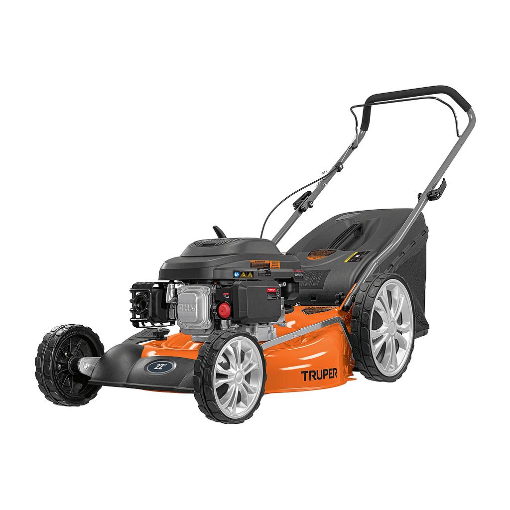 PODADORA CON MOTOR A GASOLINA DE 6 HP 22" DE CORTE TRUPER