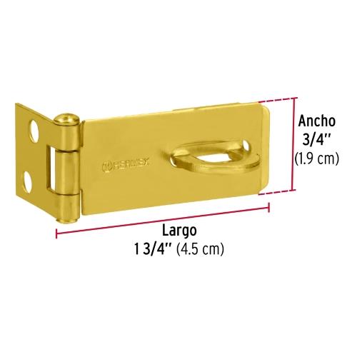 PORTACANDADO DE ACERO LATONADO DE 1-3/4" HERMEX
