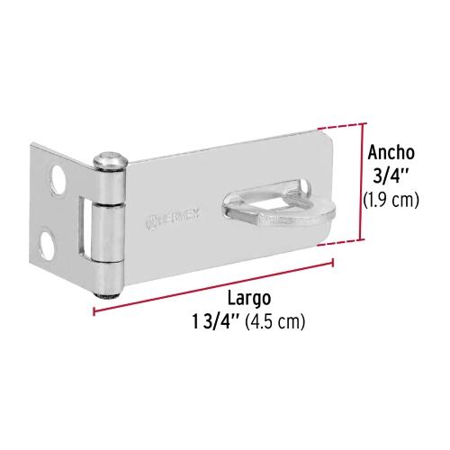 PORTACANDADO DE ACERO GALVANIZADO DE 1-3/4" HERMEX