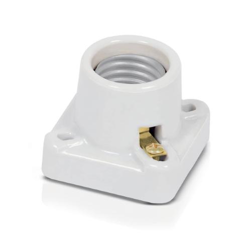 PORTALAMPARA PORCELANA CUADRADO VOLTECH