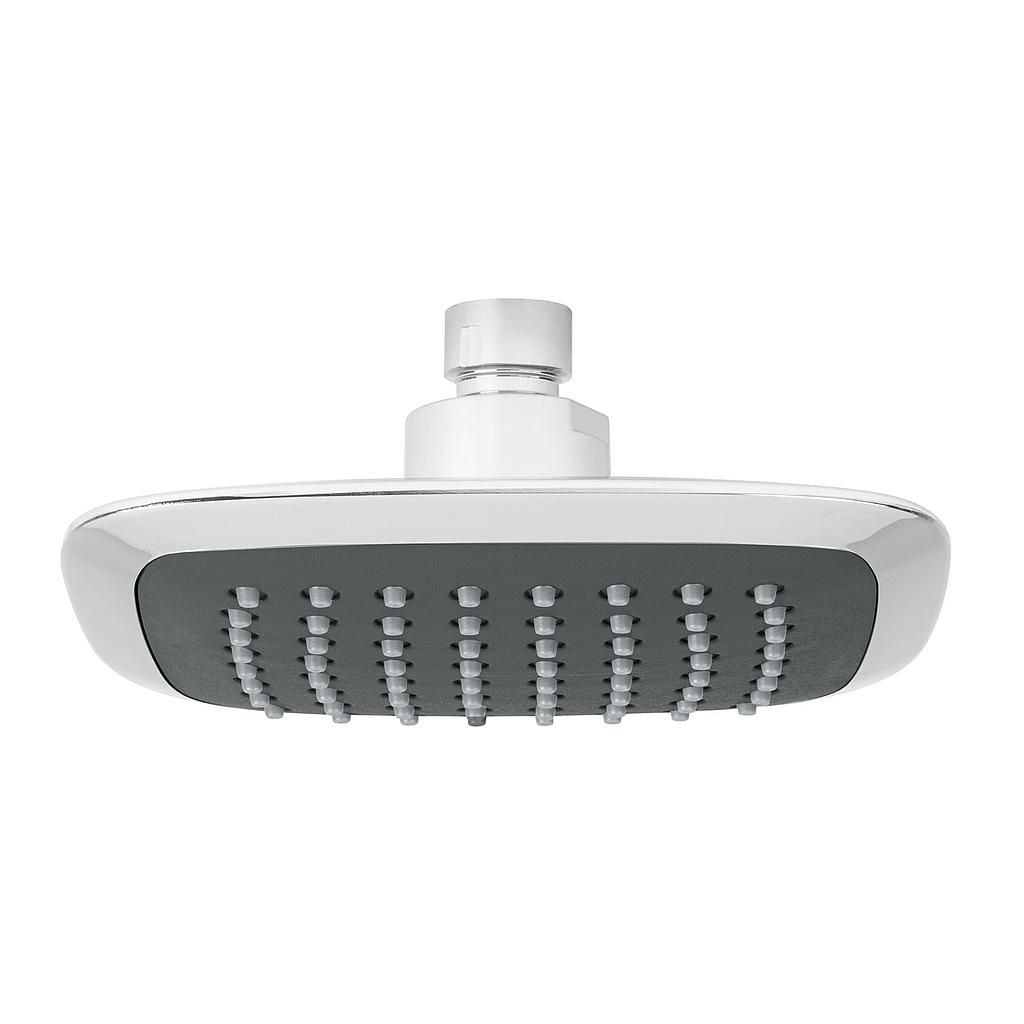 REGADERA CUADRADA DE 6" DE PLASTICO ABS SIN BRAZO CROMO FOSET AERO