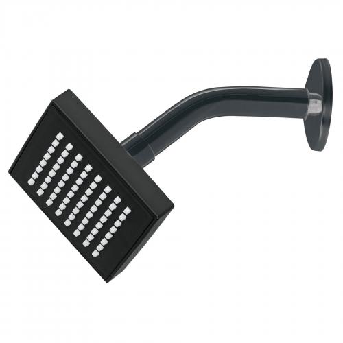 REGADERA CUADRADA ABS 4 NEGRO MATE FOSE