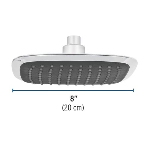 REGADERA CUADRADA 8 Plg. ABS SIN BRAZO CROMO AERO