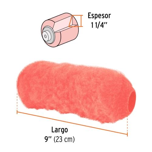 FELPA PARA RODILLO 9 X 1-1/4" SUPERFICIES EXTRA RUGOSAS TRUPER
