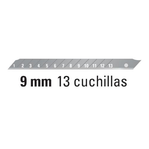 ESTUCHE CON 10 CUCHILLAS SK4 DE 9 mm PARA CUTTER TRUPER