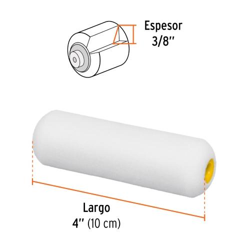 BOLSA CON 2 FELPAS PARA MINI RODILLO ESPONJA 4" X 3/8" TRUPER