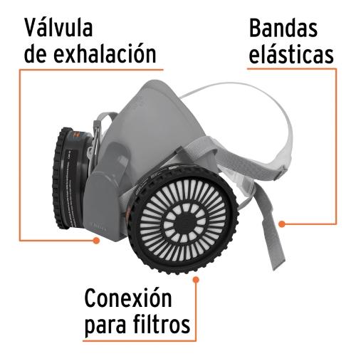 RESPIRADOR C/CARTUCHOS P/PINTU Y PESTICI