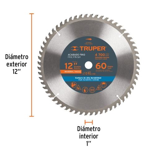 SIERRA P/MADERA 12 1 60D CIRCU TRUPER