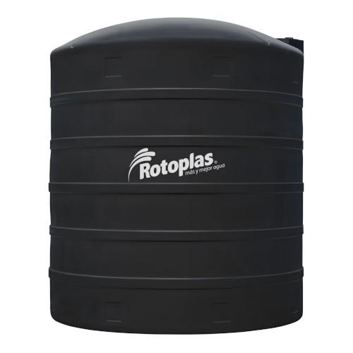 TANQUE VERTICAL DE 10 000 L REFORZADO AL 40 % NEGRO  ROTOPLAS