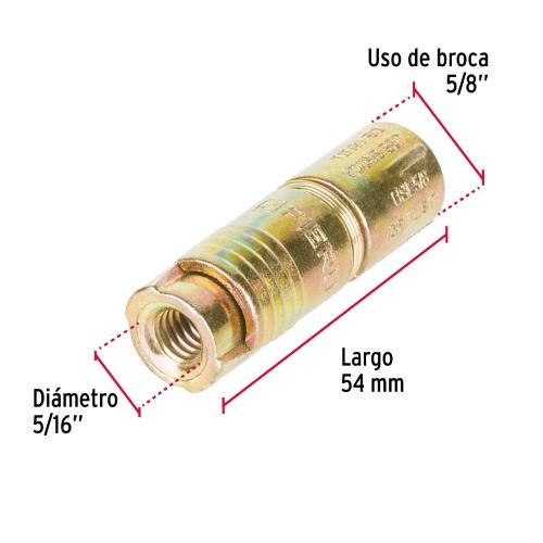 TAQUETE EXPANSIVO5/16CAJA C/100 PZA FIE