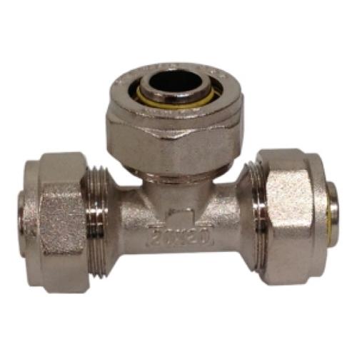 TEE PARA TUBO PE-AL-PE DE 3/8 X 3/8 X 3/8 TUERCA COMPRESION  COFLEX