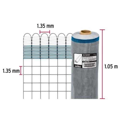 TELA MOSQUITERA PLASTICA 30 MT 1.05 GRIS