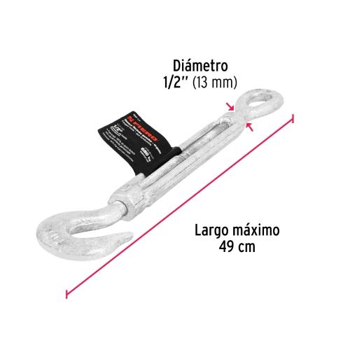 TENSOR FORJADO 1/2 GANCHO ARGOLLA FIERO