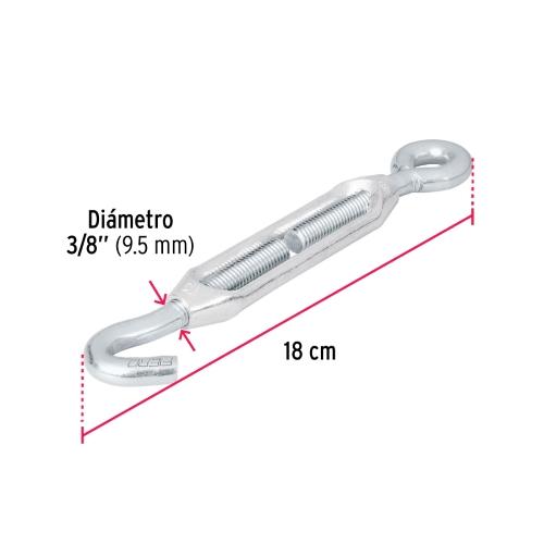 TENSOR GANCHO ARGOLLA 3/8 FIERO