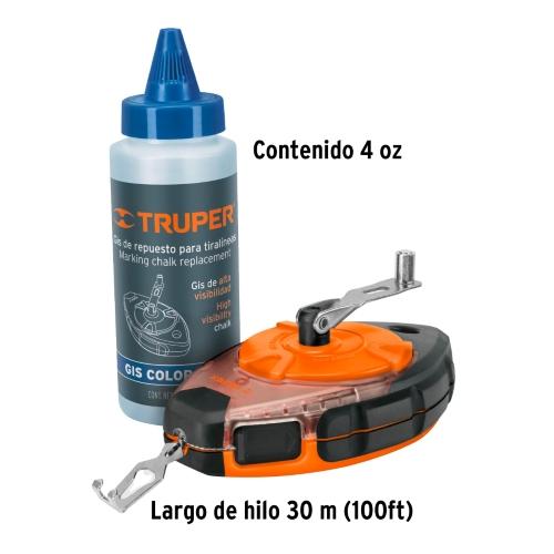 TIRALINEA PLASTICO 30M C/REPUESTO TRUPER