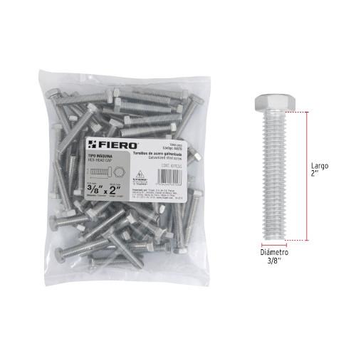 TORNILLO MAQUINA 3/8X2 CAJ. C/60PZ FIERO