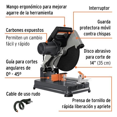 TRONZADORA CORTADORA METALES 14 2200W T