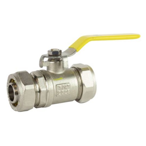VALVULA DE PASO PARA TUBO PE-AL-PE DE 3/4" X 3/4" TUERCA COMPRESION COFLEX