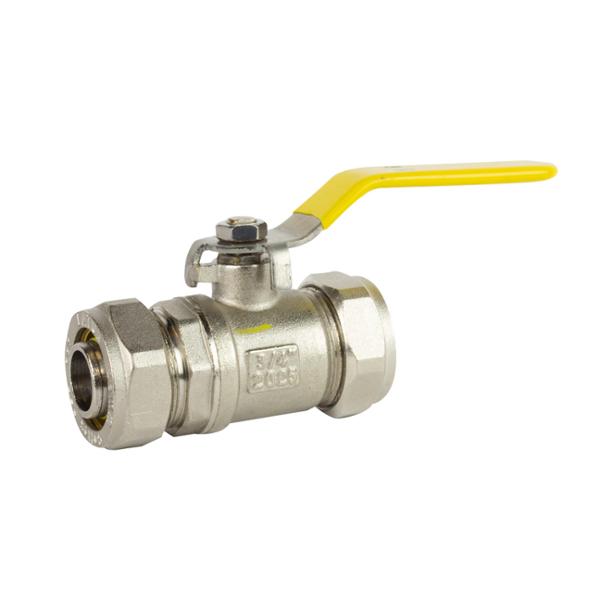 VALVULA DE PASO PARA TUBO PE-AL-PE DE 3/8 X 3/8 TUERCA COMPRESION COFLEX