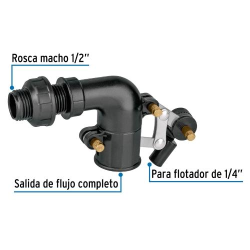 VALVULA PARA FLOTADOR 1/2 DE POLIPROP.FOSE