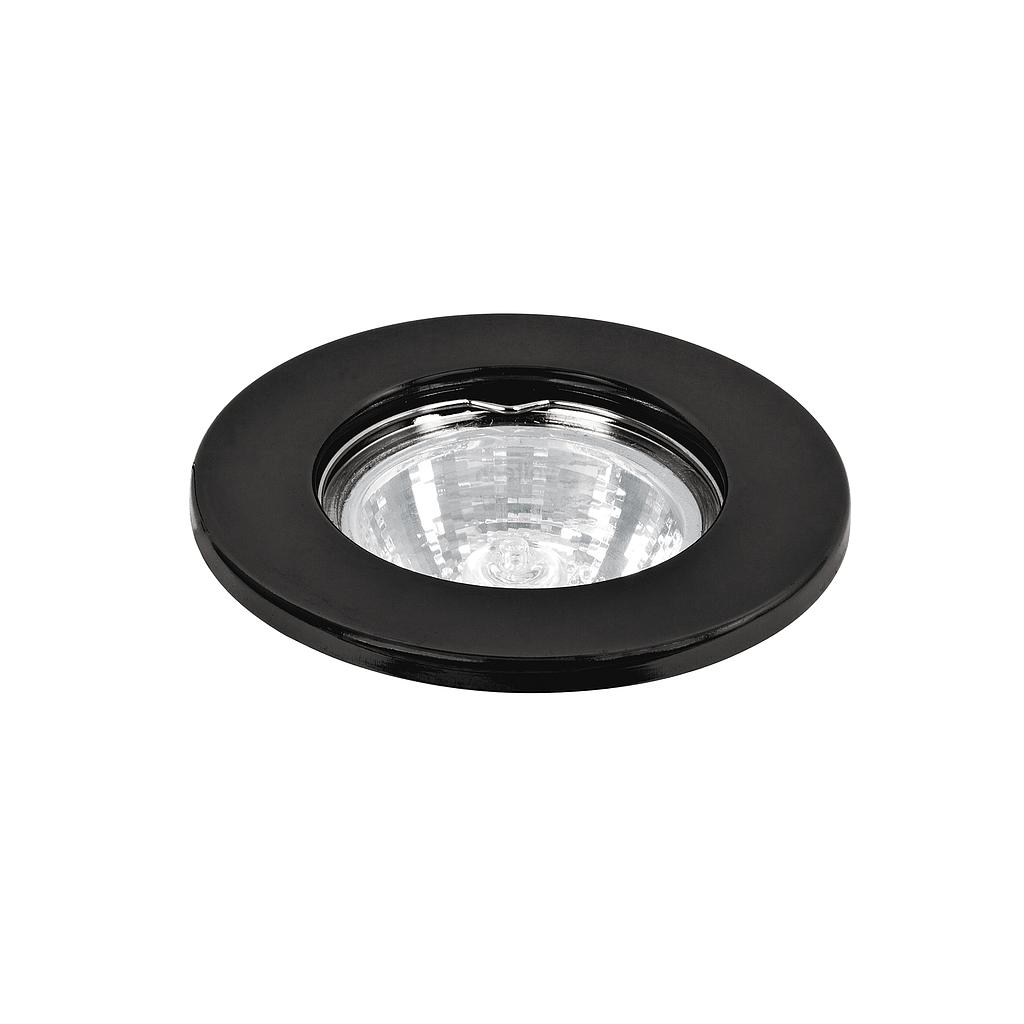 LUMINARIO REDONDO NEGRO SPOT FIJO LAMPARA NO INCLUIDA  VOLTECK