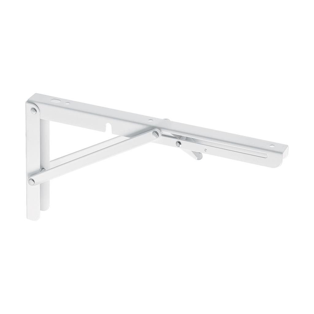 MENSULA PLEGABLE DE ACERO BLANCA DE 6" X 12" FIERO