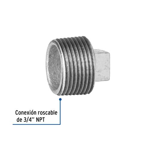 TAPON MACHO GALVANIZADO 3/4 FOSET