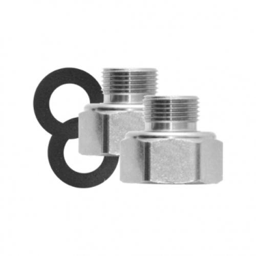 ADAPTADOR NIQUELADO DE 3/8" ROSCA MACHO COMPRESION X 1/2" ROSCA INTERIOR COFLEX