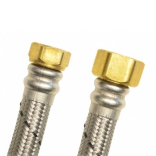 CONECTOR FLEXIBLE DE ACERO INOXIDABLE PARA BOILER 1/2" X 3/4" ROSCA INTERNA 120 cm COFLEX