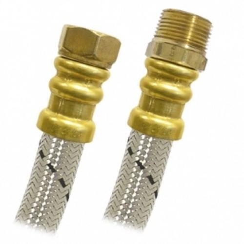 CONECTOR FLEXIBLE DE ACERO INOXIDABLE PARA BOILER 1/2" ROSCA EXTERNA X 3/4" ROSCA EXTERNA 60 cm COFLEX