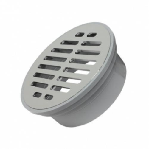 COLADERA REDONDA CON REJILLA DE PLASTICO PARA TUBO DE 4" COFLEX