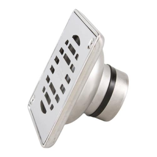 COLADERA CUADRADA DE ACERO INOXIDABLE PARA TUBO DE 2" COFLEX