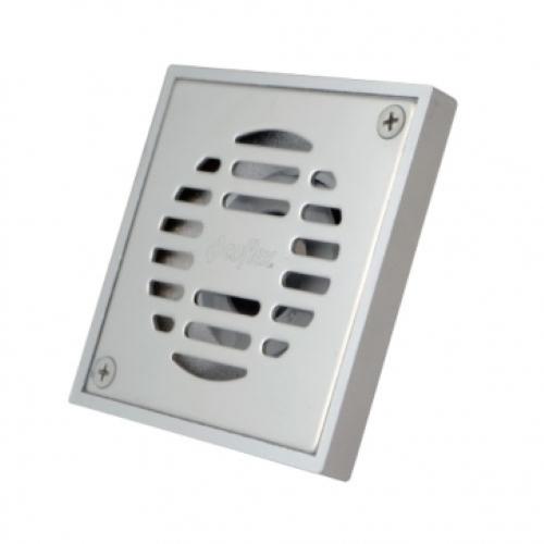 COLADERA CUARADA DE LATON CROMADA CON REJILLA DE ACERO INOXIDABLE 2" COFLEX