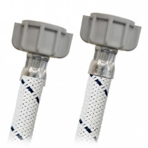 CONECTOR FLEXIBLE DE VINILO BLANCO PARA FREGADERO 1/2" X 1/2" ROSCA TERMOPLASTICA 55 cm COFLEX