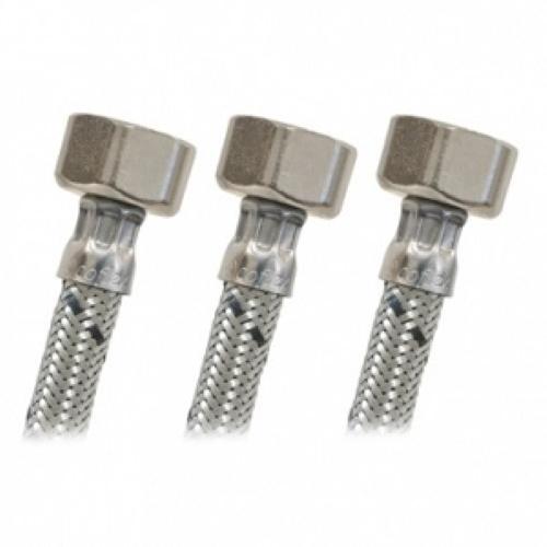 CONECTOR FLEXIBLE T DE ACERO INOXIDABLE PARA LAVABO Y FREGADERO 1/2" CONEXION INTERNA COFLEX