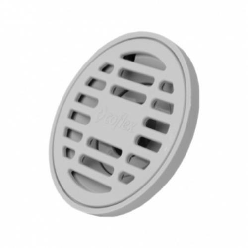 COLADERA REDONDA DE PLASTICO ABS CON REJILLA GRIS PARA TUBO DE 2" COFLEX