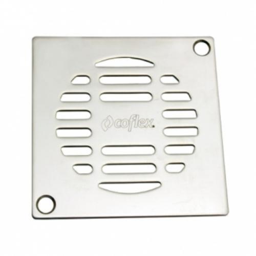 REJILLA CUADRADA DE ACERO INXIDABLE PARA COLADERA DE 2"   COFLEX