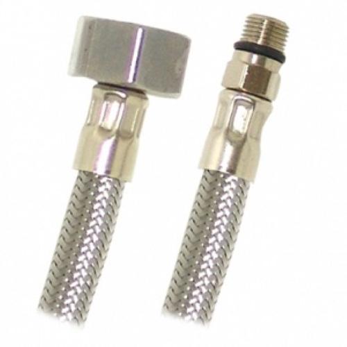 CONECTOR FLEXIBLE DE ACERO INOXIDABLE PARA MONOMANDO 1/2" ROSCA INTERNA X ROSCA MILIMETRICA #10 80 cm COFLEX