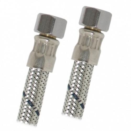 CONECTOR FLEXIBLE DE ACERO INOXIDABLE PARA LAVABO 3/8" X 3/8" TUERCA COMPRESION 40 cm COFLEX
