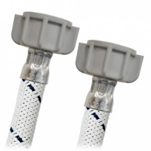 CONECTOR FLEXIBLE VINILO BLANCO PARA LAVABO Y FREGADERO 1/2" X 1/2" ROSCA TERMOPLASTICA COFLEX