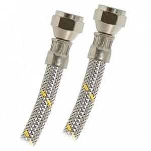 MANGUERA DE ACERO INOXIDABLE PARA GAS USO DOMESTICO 3/8" X 3/8" FLARE 100 cm COFLEX